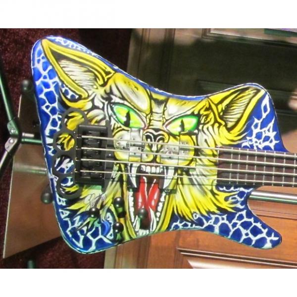 Custom Chris Kael stage played, signed, custom painted by Gentry Riley - CK4 bass - Five Finger Death Punch #1 image