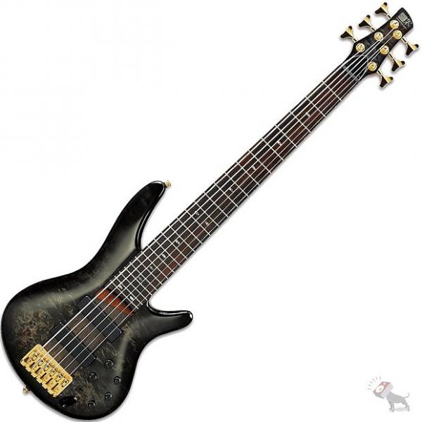 Custom Ibanez SR806 TGB SR Series Electric 6-String Bass Guitar Bartolini Pickups Transparent Gray Burst Fi #1 image