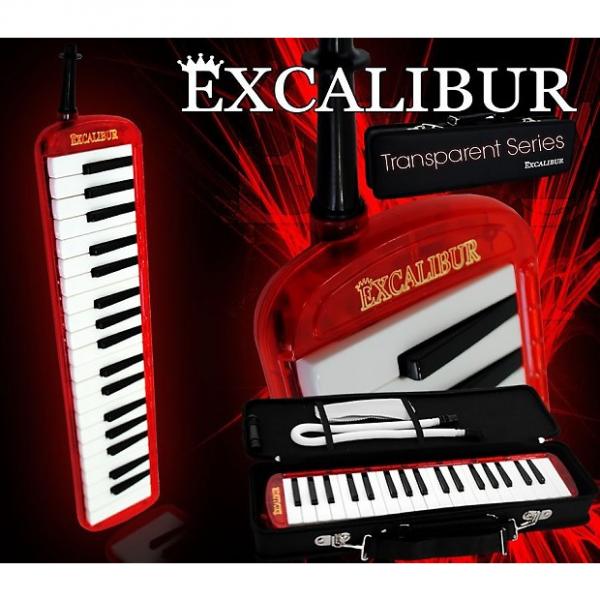 Custom Excalibur 37 Note Melodica Burning Red Transparent #1 image