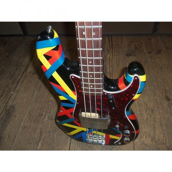 Custom Univox Precisely Bass 1970's Black with Stripes #1 image
