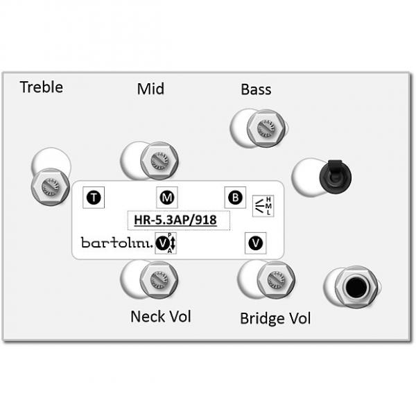 Custom Bartolini HR-5.3AP Pre-Wired 3 Band EQ Active/Passive Vol, Vol, treble, bass, mid, 3 way switch #1 image