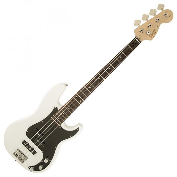 Custom Squier Affinity PJ 4-String Olympic White Bass Guitar #1 image