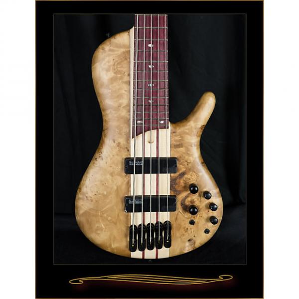 Custom Ibanez SRSC805NTF Single-Cutaway 5-String Bass Natural Flat #1 image