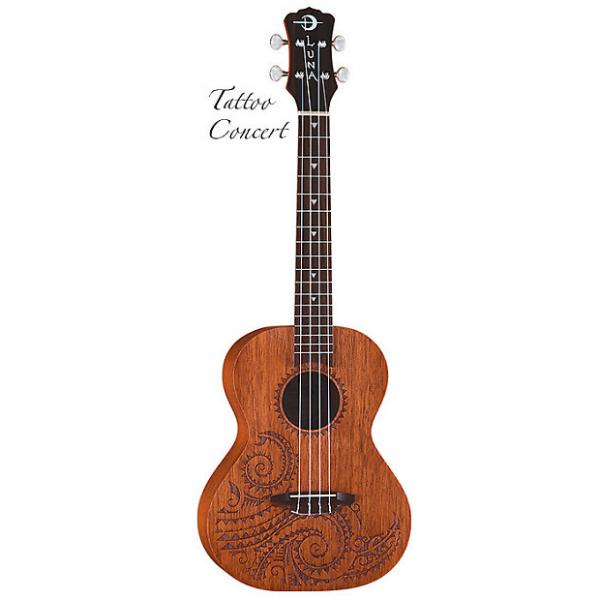 Custom Luna  UKE TC MAH Concert Tattoo Mahogany Ukulele Guitar #1 image