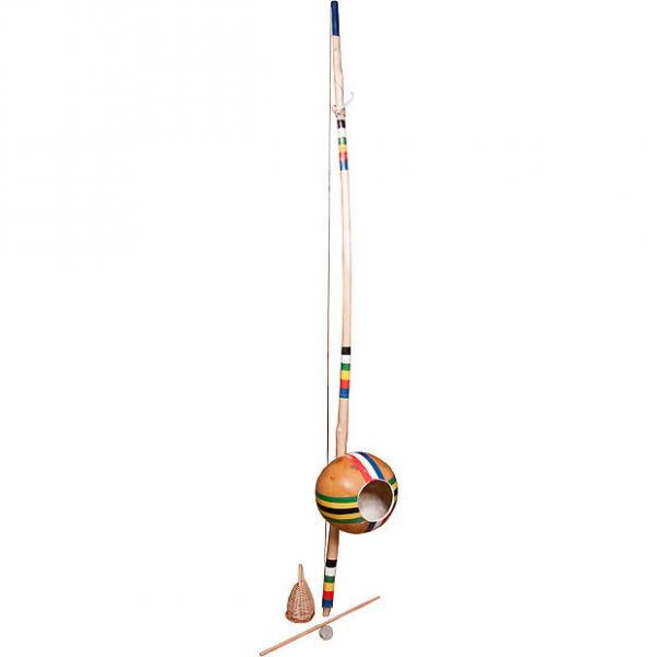 Custom Mid East BRSSTL Berimbau with Painted Stripes and Large Gourd #1 image