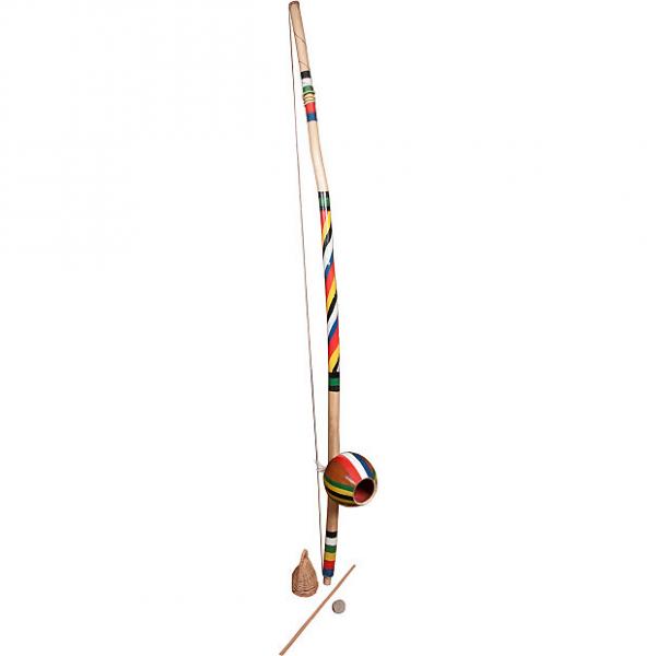 Custom Mid East BRSSPM Berimbau with Painted Spirals and Medium Gourd #1 image