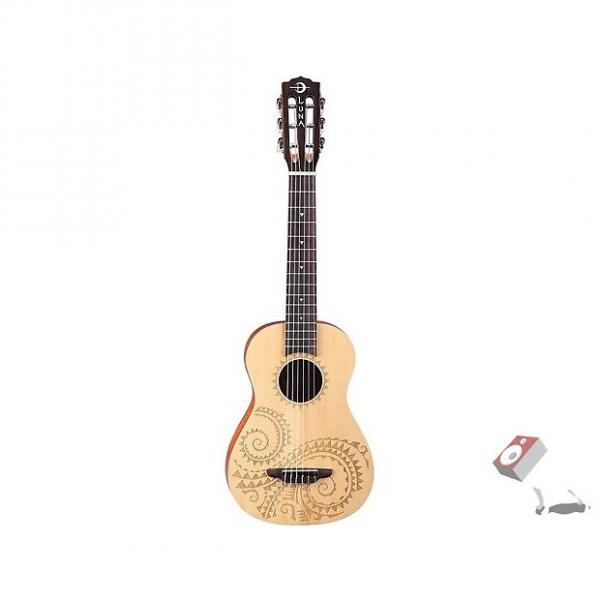 Custom Luna Guitars 6-String Tattoo Baritone Mahogany Ukulele #1 image