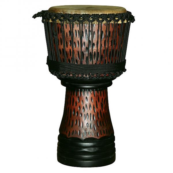 Custom X8-Drums King Cheetah Elite Pro African Djembe, 10&quot; Head - w/ Nylon Bag #1 image