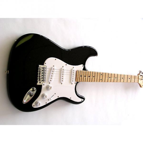 Custom Main Street Black Strat Style Electric Guitar #1 image