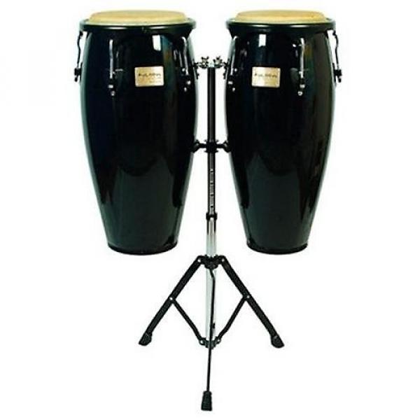 Custom Tycoon Tycoon Percussion Conga Set &amp; Stand - Black #1 image