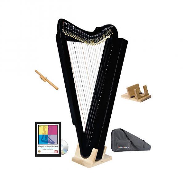 Custom Harpsicle Harps Fullsicle Harp w/ Stand, Stick, Book/DVD &amp; Case - Black #1 image