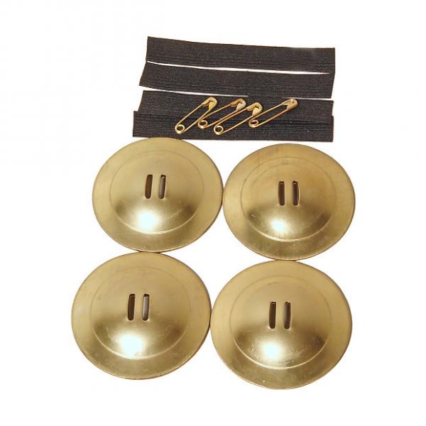 Custom Mid-East Student Size Solid Brass Rim Edge Finger Cymbals 2&quot; #1 image