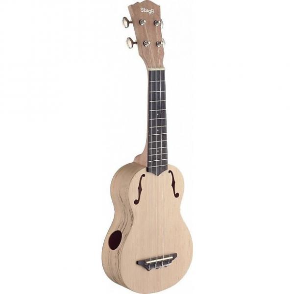 Custom Stagg Soprano Ukulele USX-SPA-S with solid spruce top Spalted Maple Sides #1 image