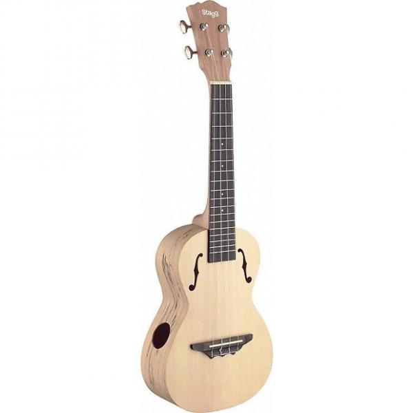 Custom Stagg Concert Ukulele UCX-SPA-S  with Solid Spruce Top Spalted Maple Sides #1 image