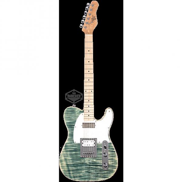 Custom Michael Kelly Mod Shop 1955 Flame Blue Jean Wash electric guitar NEW - Seymour Duncan pickups #1 image