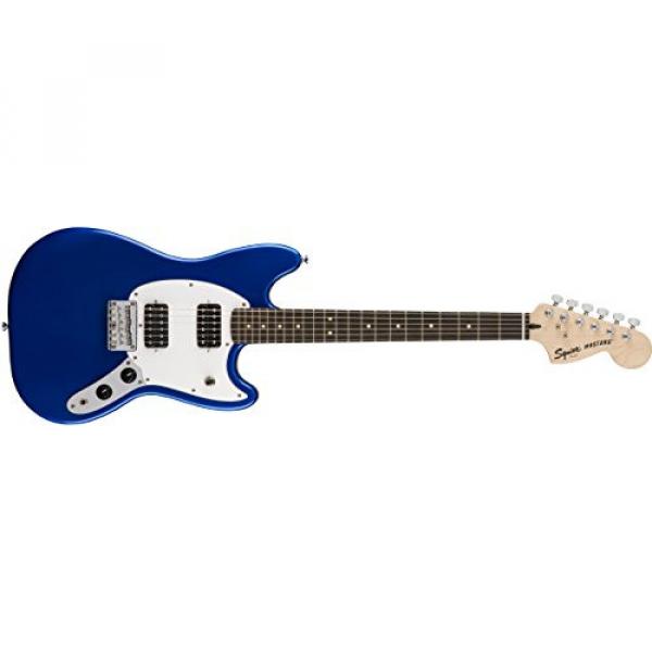 Squier by Fender Bullet Mustang Electric Guitar - HH - Rosewood Fingerboard - Imperial Blue #1 image