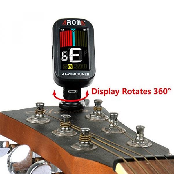 JRZOUR Guitar Package19 in 1(Tuner/Strap/Capo/Pin/Pick)for Tune Acoustic , Electric Guitar, Bass, Ukulele and Violin, Accurate, Fast, Turn 360 Degrees, Chromatic, Electronic #2 image