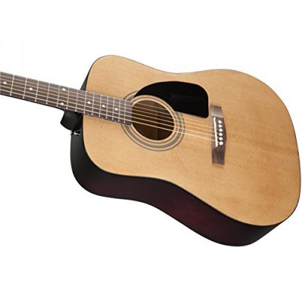Fender FA-100 Dreadnought Acoustic Guitar Bundle with Gig Bag, Tuner, Strap, Picks, Strings - Natural #6 image