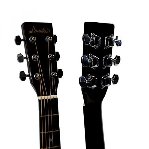 IMusic 39&quot; Inch Gloss Natural Acoustic Guitar Starter Kit Beginner Package #4 image