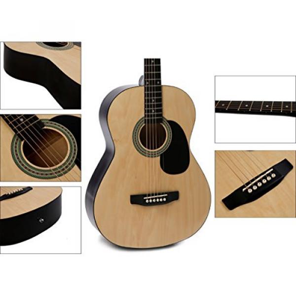 IMusic 39&quot; Inch Gloss Natural Acoustic Guitar Starter Kit Beginner Package #5 image