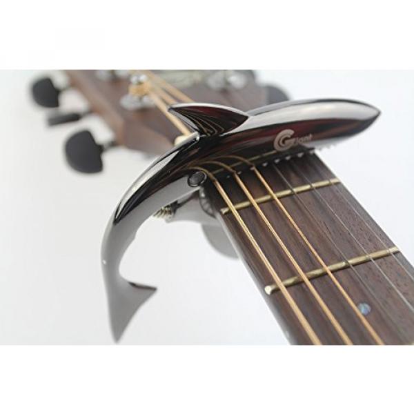 TigerTu Guitar Beginner Kits,Shark Capo and Tuner and Acoustic Guitar Strings and Picks #3 image