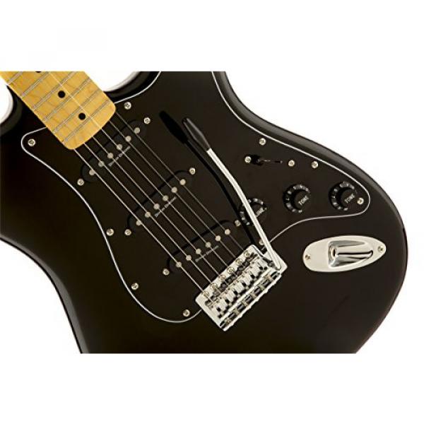 Squier by Fender Vintage Modified 70's Stratocaster Electric Guitar - Black - Maple Fingerboard #3 image