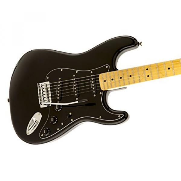 Squier by Fender Vintage Modified 70's Stratocaster Electric Guitar - Black - Maple Fingerboard #4 image