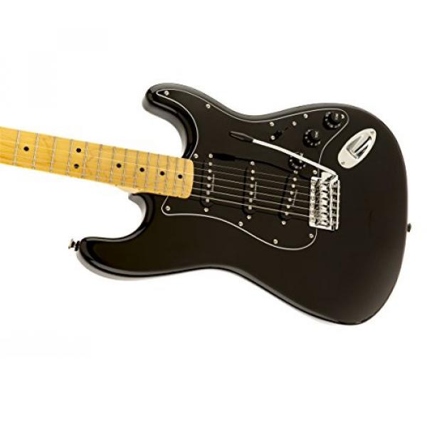 Squier by Fender Vintage Modified 70's Stratocaster Electric Guitar - Black - Maple Fingerboard #5 image