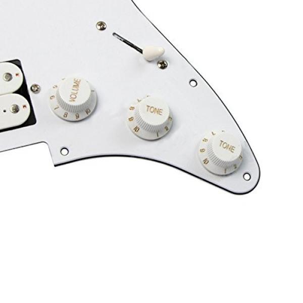 Vinmax 3Ply White Loaded Pickguard HSS w/ Pickups for Squier Strat Guitar Prewired #3 image