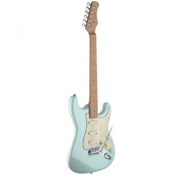 Stagg SES50M-SNB Vintage Style Electric Guitar with Solid Alder Body - Sonic Blue #1 image