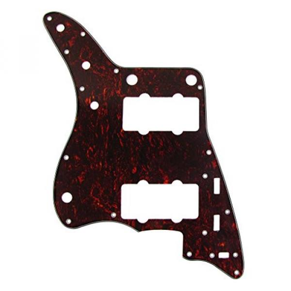 IKN Red Tortoise 4Ply Guitar Pickguard Scratch Plate for American Fender Style Vintage JM Guitar, with Screws #1 image
