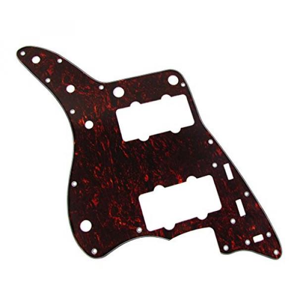IKN Red Tortoise 4Ply Guitar Pickguard Scratch Plate for American Fender Style Vintage JM Guitar, with Screws #2 image