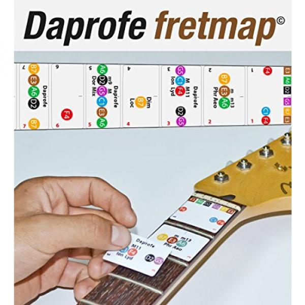 Daprofe 22 fret Guitar Fretboard Note Removable Vinyl Stickers Fits Stratocaster Les Paul and Acoustic Guitars #1 image