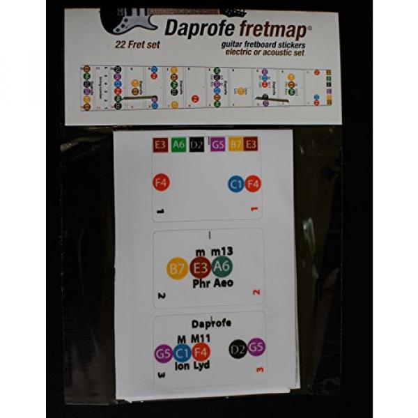 Daprofe 22 fret Guitar Fretboard Note Removable Vinyl Stickers Fits Stratocaster Les Paul and Acoustic Guitars #2 image