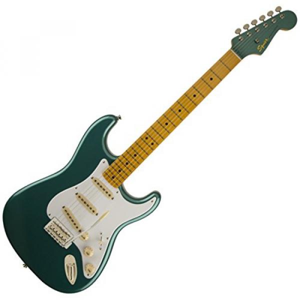 Squier Classic Vibe Strat 50's Sherwood Green Metallic w/ Fender Gig Bag and Tuner #4 image