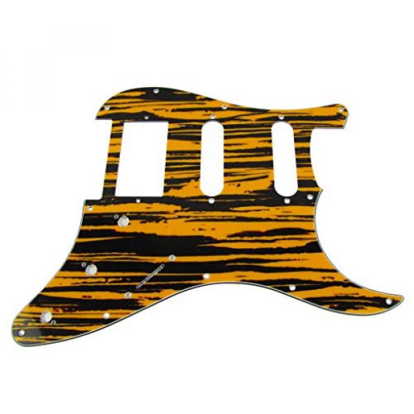IKN HSS 3Ply Pick Guard Scratch Plate w/Screws for Squier Style Guitar,Tawny Stripe #2 image