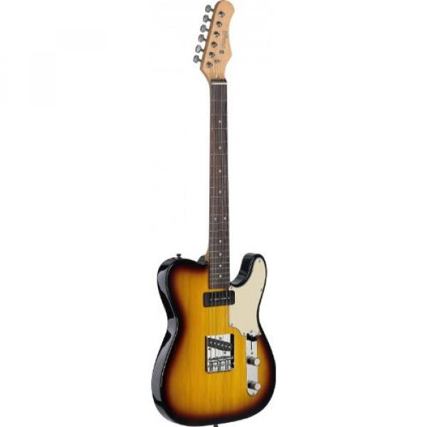 Stagg SET-CST BS Vintage T Series Custom Electric Guitar with Solid Alder Body - Brown Sunburst #1 image