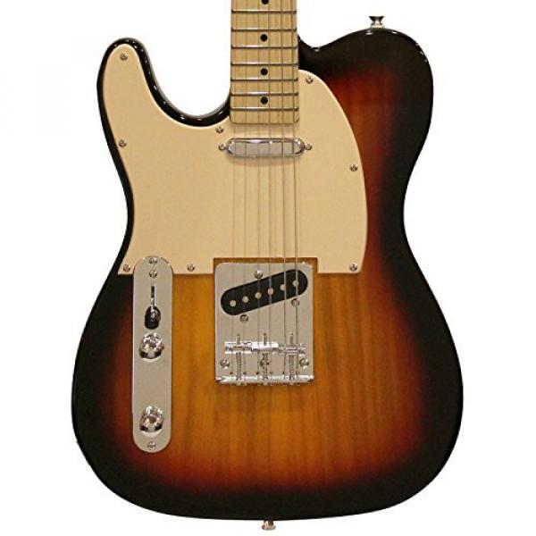Sawtooth ST-ET-LH-SBW-KIT-2 Left Handed Electric Guitar, Sunburst with Aged White Pickguard #2 image