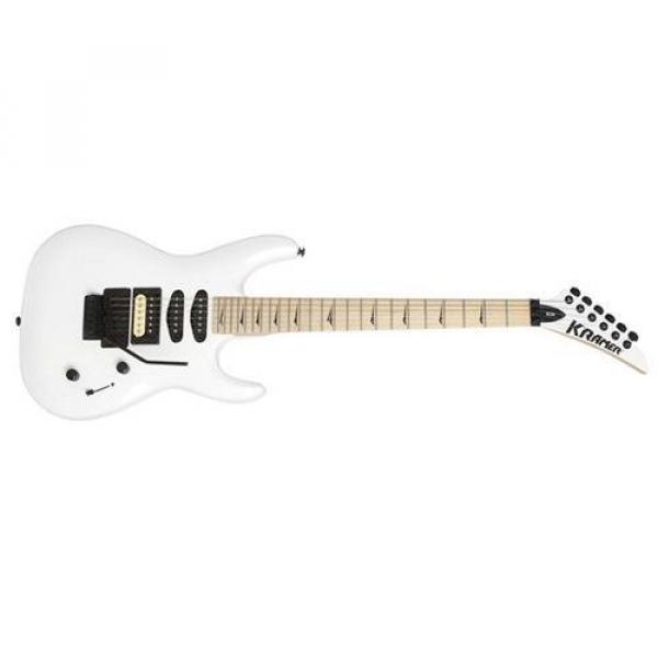 Kramer Custom 211 Solid Body Electric Guitar with Floyd Rose Tremelo, Gloss White #1 image