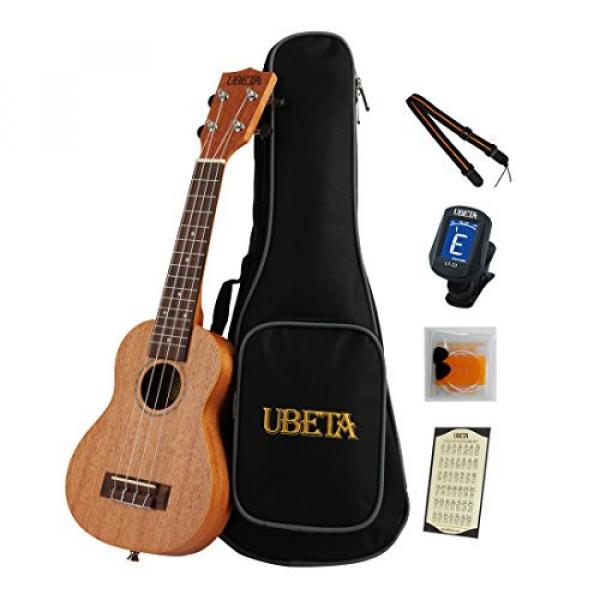 UBETA US-031 Soprano Ukulele Mahogany (5 in 1)Kit: Gig bag, clip-on tuner, picks and straps #1 image