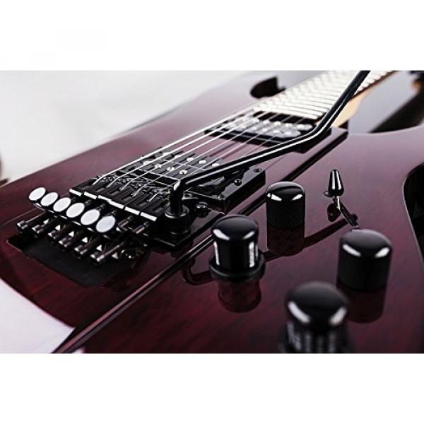 Line 6 JTV-89F-B Solid Body Electric Guitar with Mahogany Body, Rosewood FB and Floyd Rose Tremolo - Black #2 image