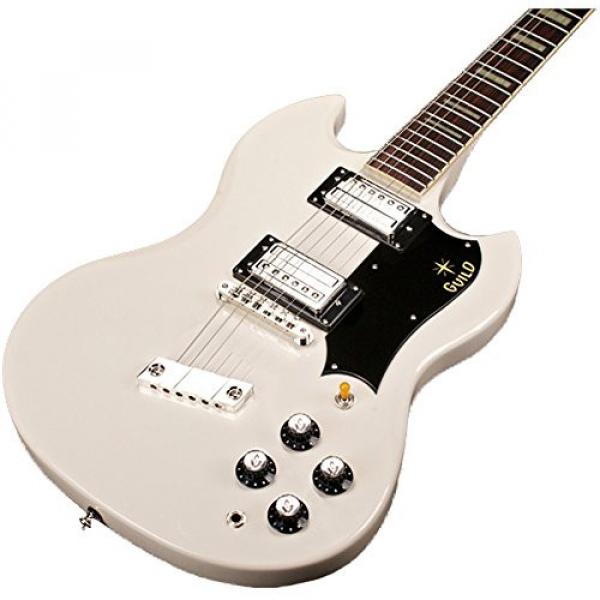 Guild S-100 Polara Solid Body Electric Guitar with Case (White) #3 image