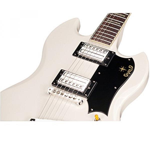 Guild S-100 Polara Solid Body Electric Guitar with Case (White) #4 image