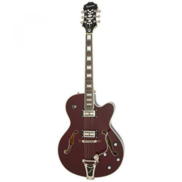 Epiphone EMPEROR SWINGSTER Hollow Body Electric Guitar with Bigsbby Tremelo and  pickup switching, Wine Red #1 image