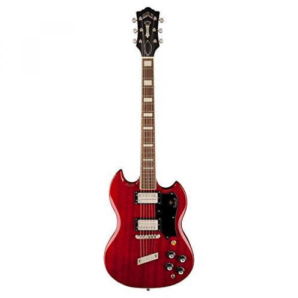 Guild '16 S-100 Polara Solid Body Electric Guitar with Deluxe Gig Bag (Cherry Red) #1 image