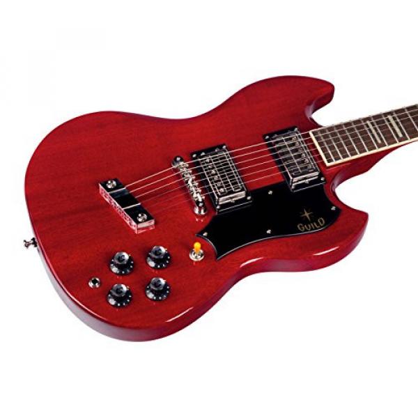 Guild '16 S-100 Polara Solid Body Electric Guitar with Deluxe Gig Bag (Cherry Red) #5 image