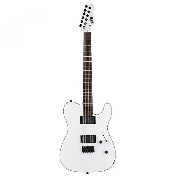 ESP TE LTE406SWS Solid-Body Electric Guitar, Snow White Satin #1 image