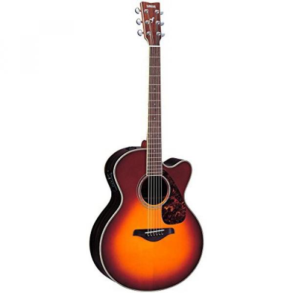 Yamaha FJX730SC Jumbo Solid Top Acoustic-Electric Guitar - Rosewood, Brown Sunburst #2 image