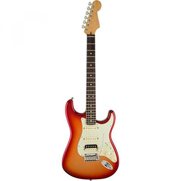 Fender American Deluxe Stratocaster HSS Shawbucker Solid-Body Electric Guitar, Sunset Metallic #3 image