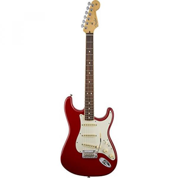 Fender American Standard Stratocaster Solid-Body Electric Guitar with Hard-Shell Case, Dakota Red #1 image